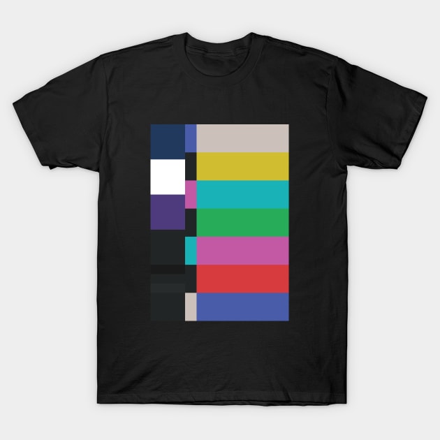 No Signal TV Test Pattern Color Bars T-Shirt by avperth